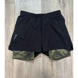 Roark Men's Small Run Amok Bommer 3.5" Black/Camo Shorts